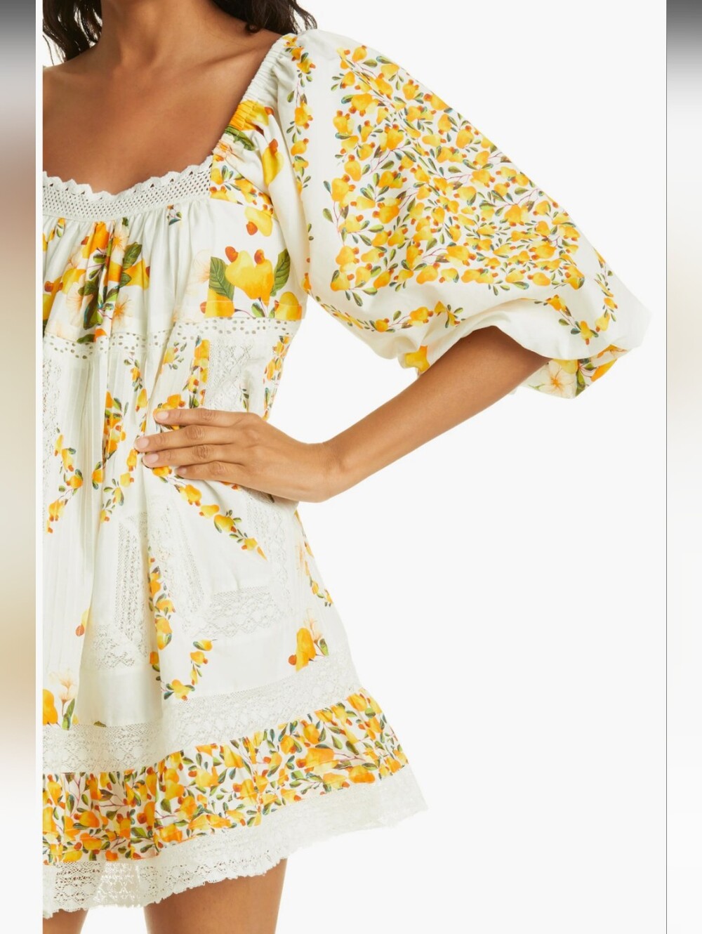 Farm Rio Off White Cashew Mini Dress - Picture 4 of 8